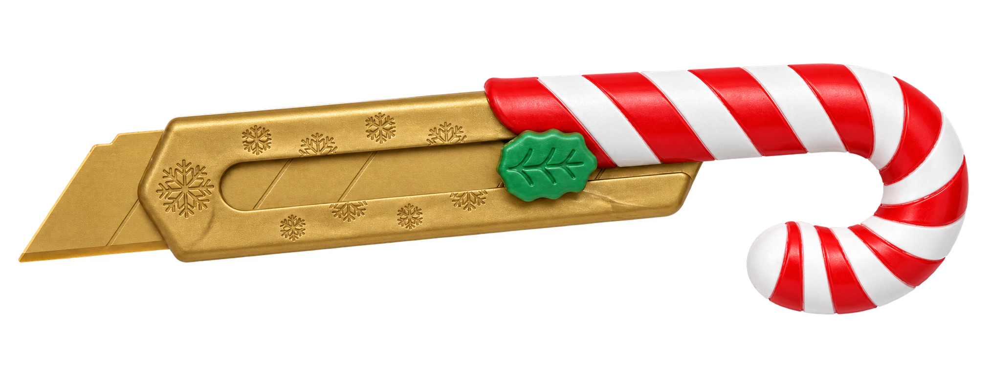 Jingle Blade candy-cane box cutter